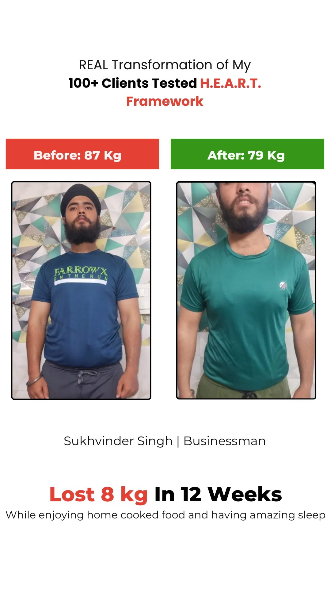 Sukhvinder Singh Transformation